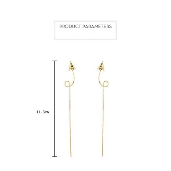 Paper plane earrings - Picture 9 of 10